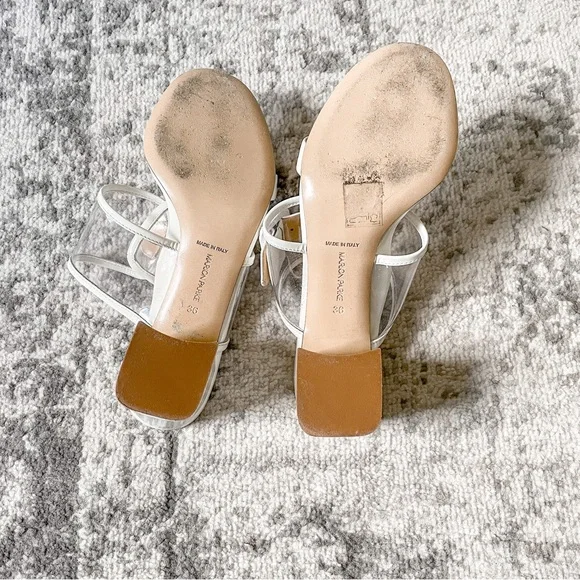 Marion Parke Womens Belinda Leather Vinyl Heels - Picture 4 of 10